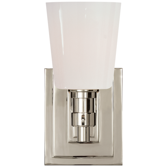 Bryant Single Bath Sconce - Polished Nickel Finish