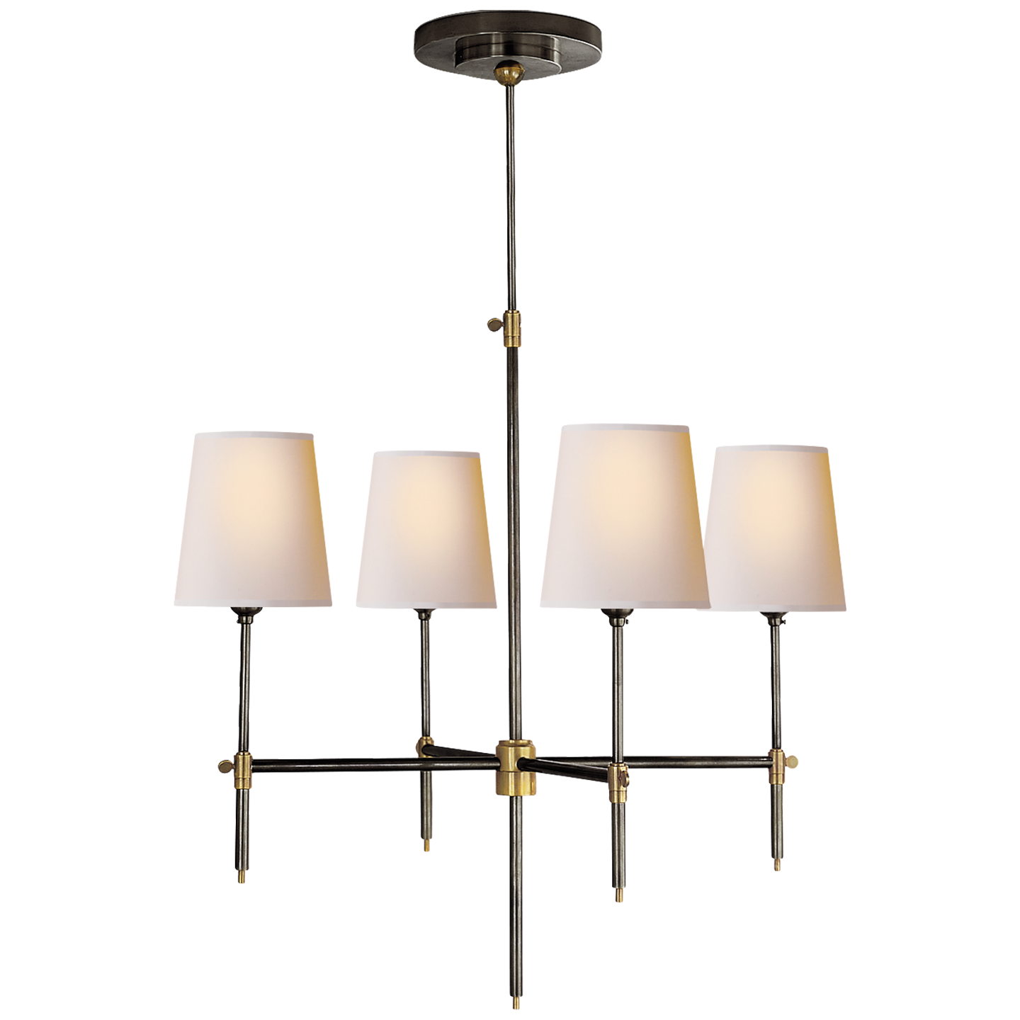 Bryant Small Chandelier - Bronze/Hand-Rubbed Antique Brass Finish