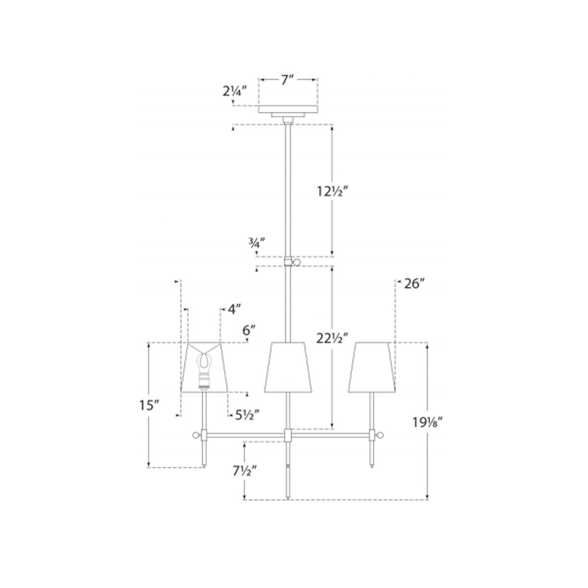 Bryant Small Chandelier - Diagram