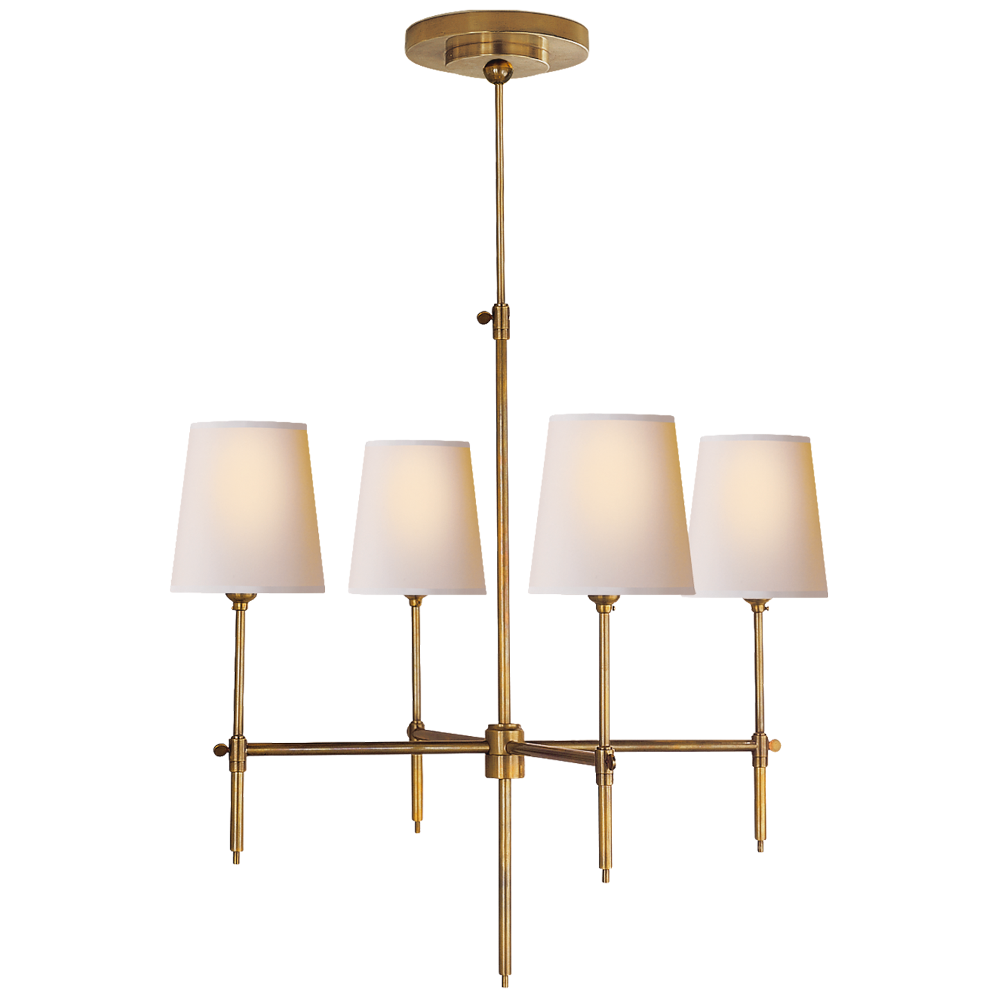 Bryant Small Chandelier - Hand-Rubbed Antique Brass Finish