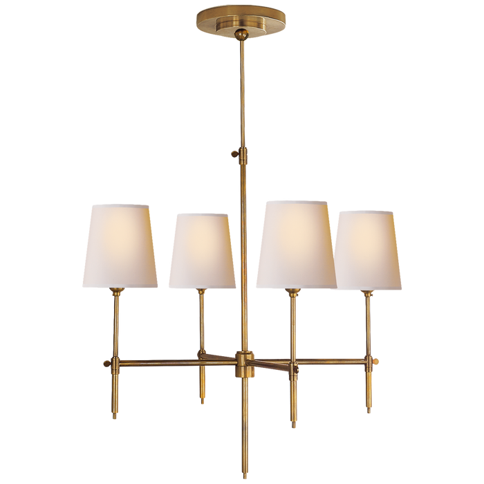 Bryant Small Chandelier - Hand-Rubbed Antique Brass Finish