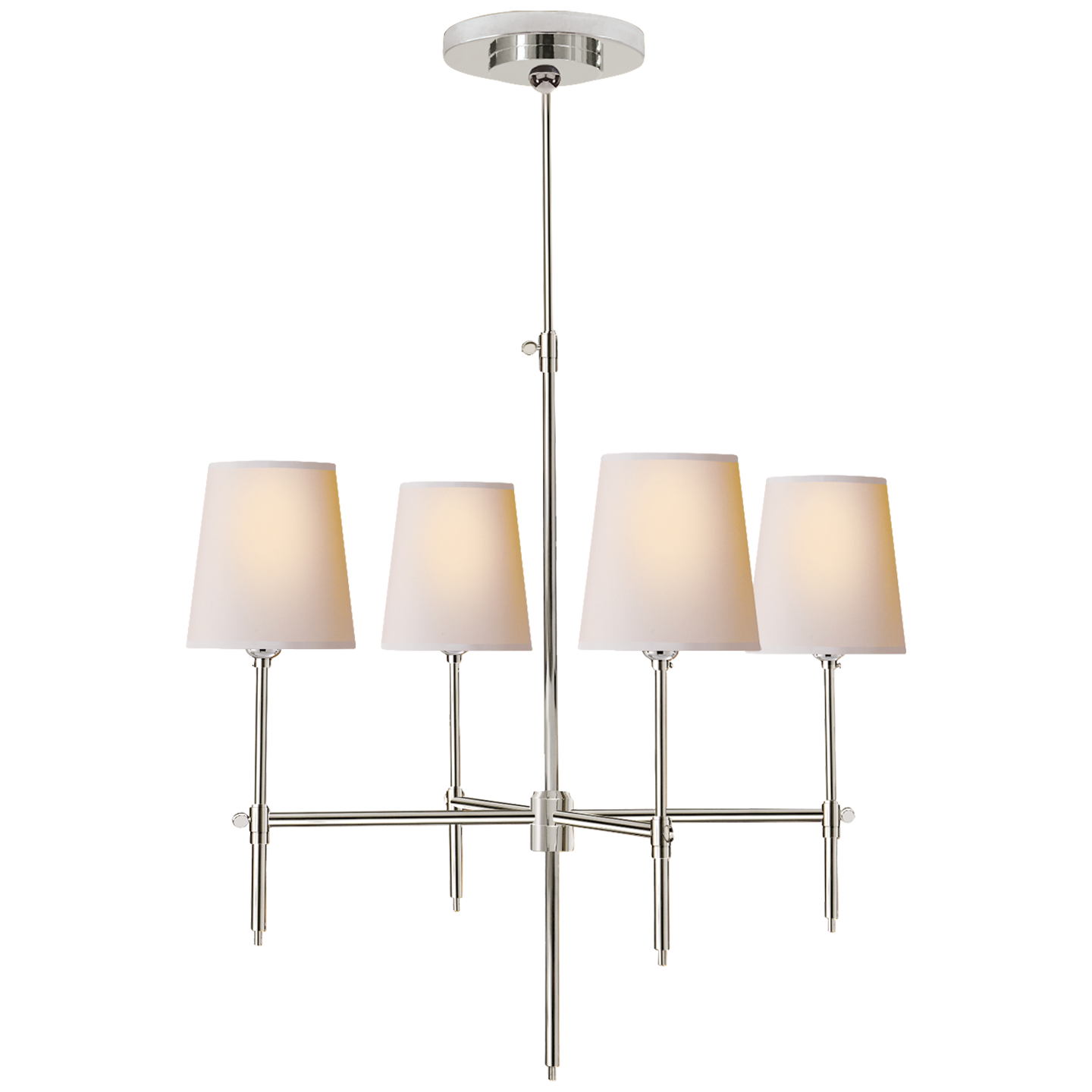 Bryant Small Chandelier - Polished Nickel Finish