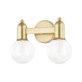 Load image into Gallery viewer, Bryce 2-Light Bath Bar - Aged Brass Finish
