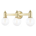 Load image into Gallery viewer, Bryce 3-Light Bath Bar - Aged Brass Finish
