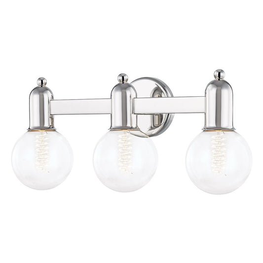 Bryce 3-Light Bath Bar - Polished Nickel Finish