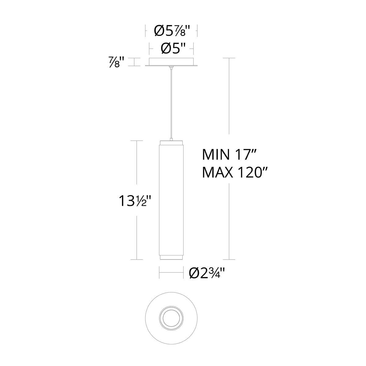 Burning Man LED Mini Pendant - Diagram