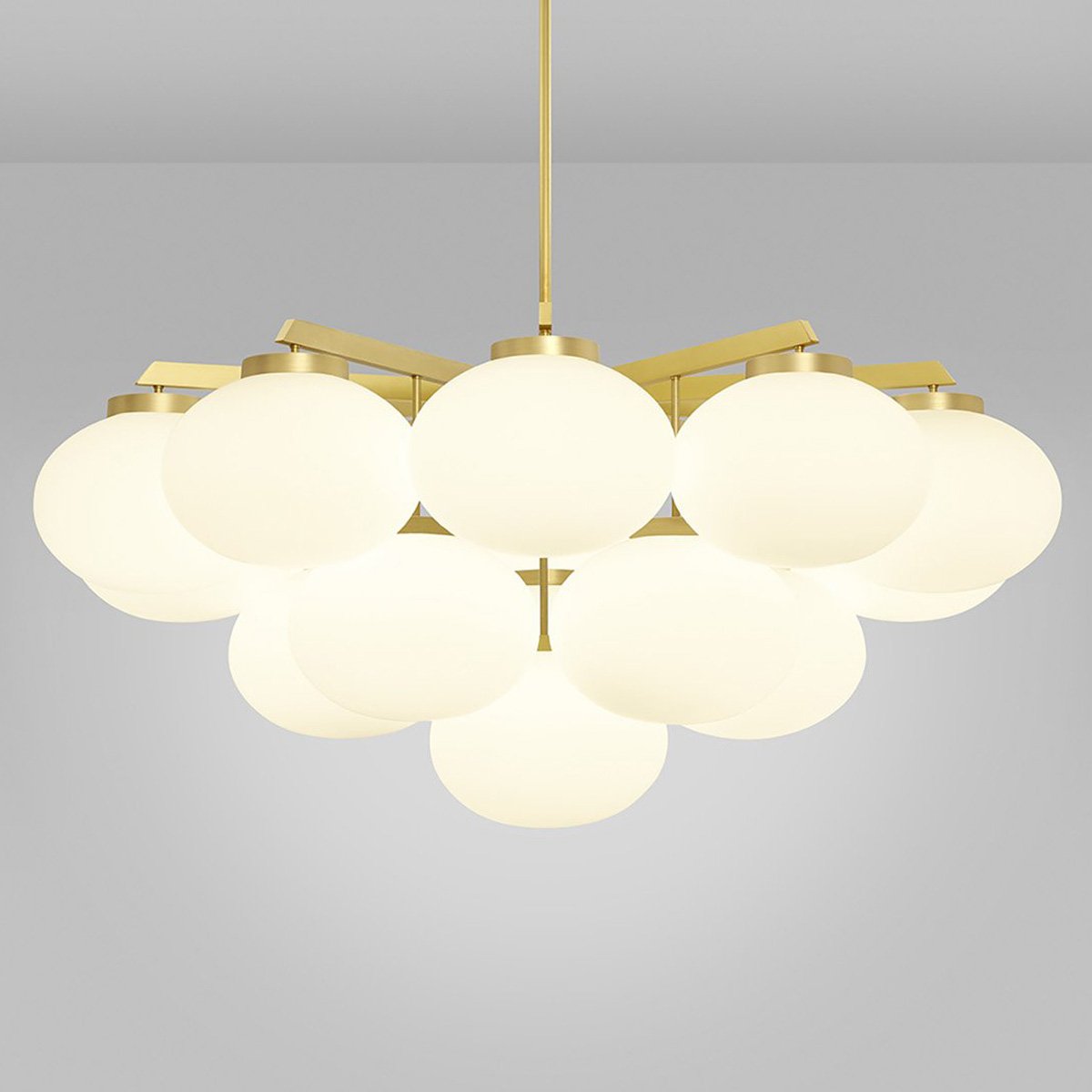 Cloudesley Large Chandelier - Satin Brass Finish