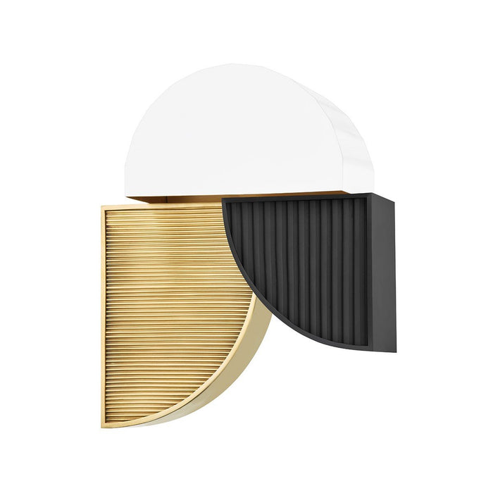 Construct Wall Sconce - Aged Brass/Black Finish