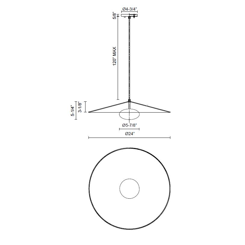 Cruz LED Pendant - Diagram