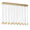 Load image into Gallery viewer, Cupola 18-Light Linear Chandelier - Natural Brass Finish
