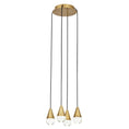 Load image into Gallery viewer, Cupola 4-Light Chandelier - Natural Brass Finish
