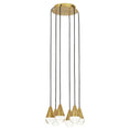 Load image into Gallery viewer, Cupola 6-Light Chandelier - Natural Brass Finish
