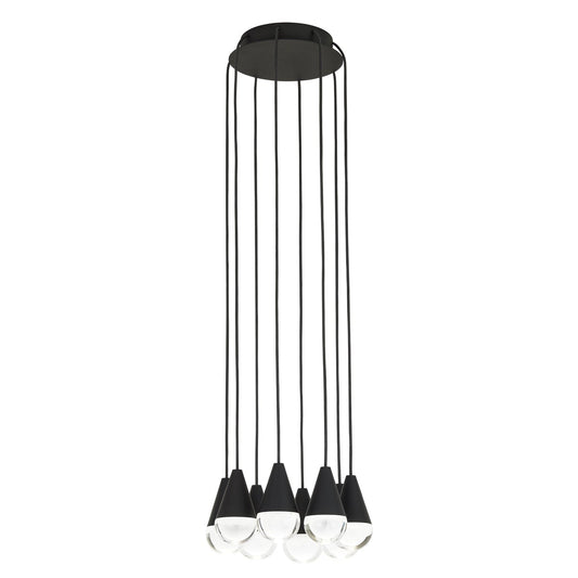 Cupola 8-Light Chandelier - Nightshade Black Finish