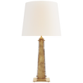 Load image into Gallery viewer, Cadence Large Table Lamp - Hand-Rubbed Antique Brass Finish with Antique Mirror Glass
