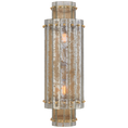 Load image into Gallery viewer, Cadence Large Tiered Sconce - Hand-Rubbed Antique Brass Finish with Antique Mirror Glass
