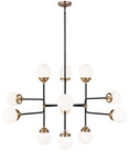 Load image into Gallery viewer, Cafe 12-Light Chandelier - Satin Brass Finish
