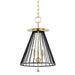Cagney Small Pendant - Aged Brass/Black Finish