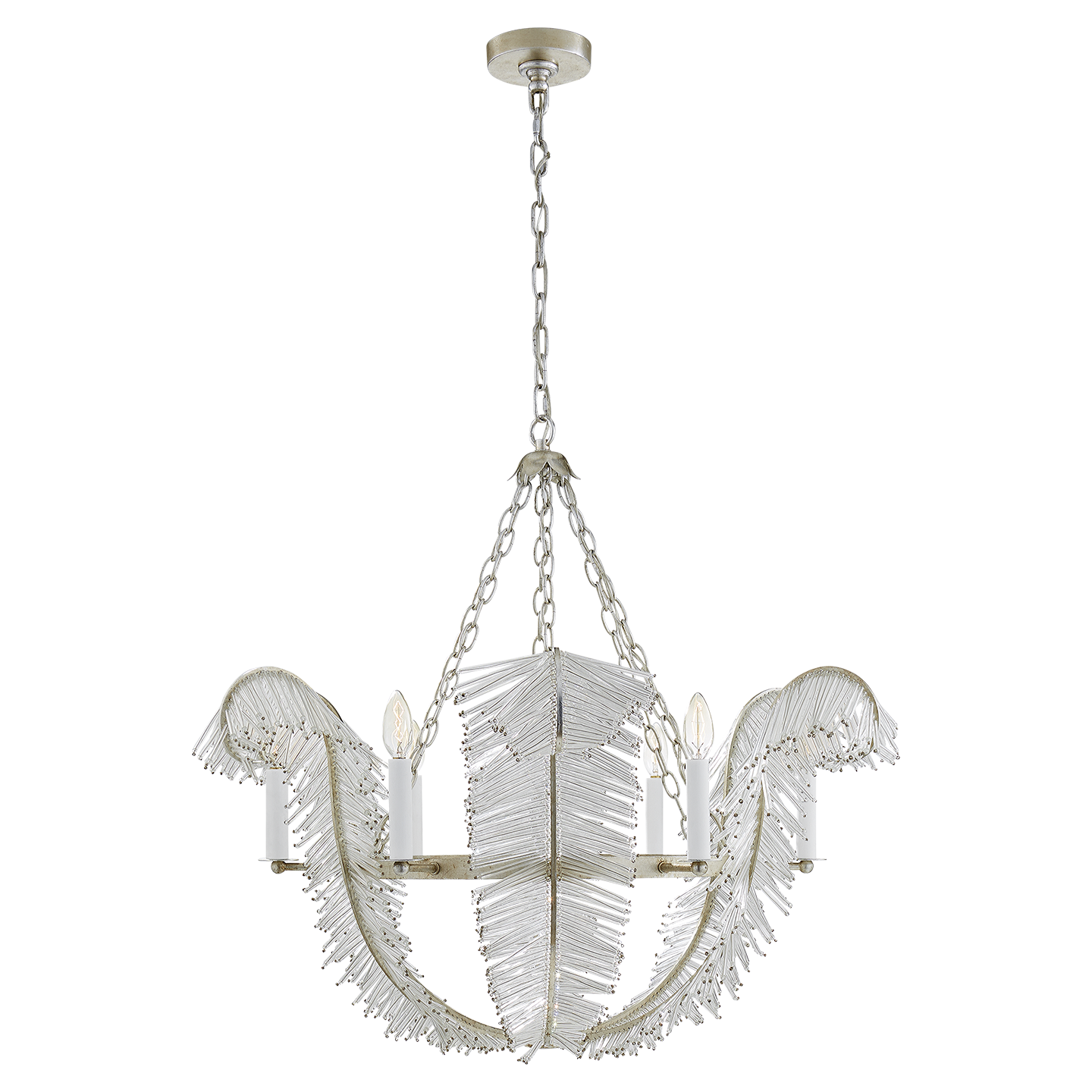 Calais Chandelier - Burnished Silver Leaf