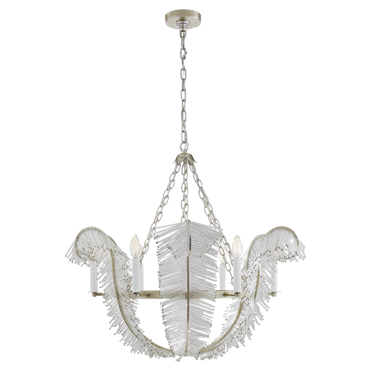 Calais Chandelier - Burnished Silver Leaf