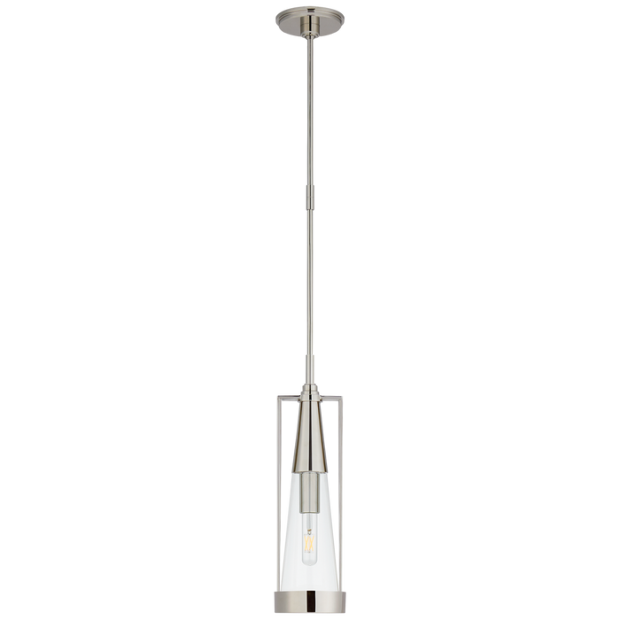 Calix Small Pendant - Polished Nickel & Clear Glass
