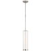 Calix Tall Pendant - Polished Nickel & White Glass