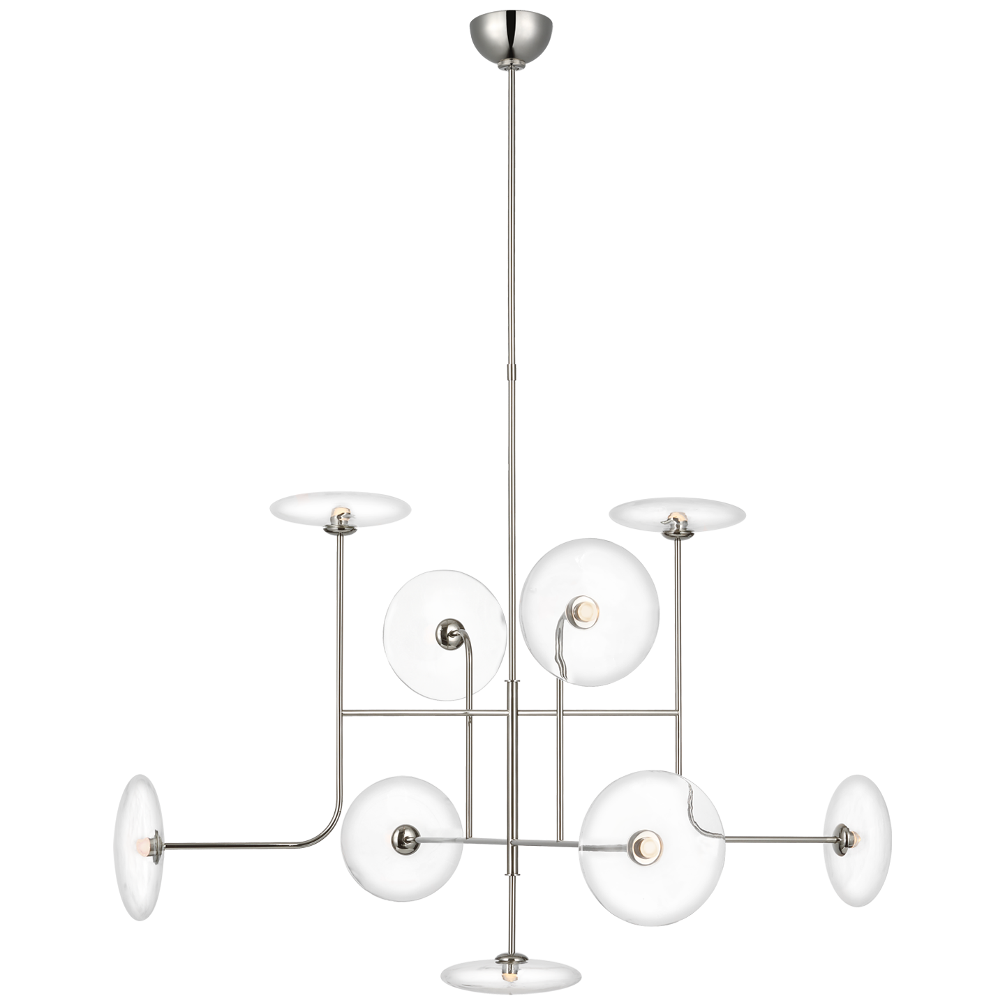 Calvino Arched Chandelier Polished Nickel 