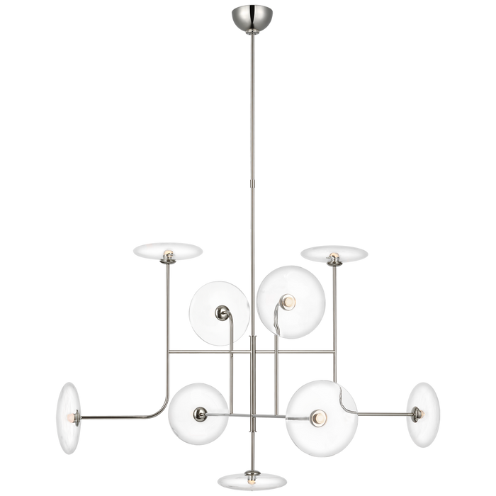 Calvino Arched Chandelier Polished Nickel 