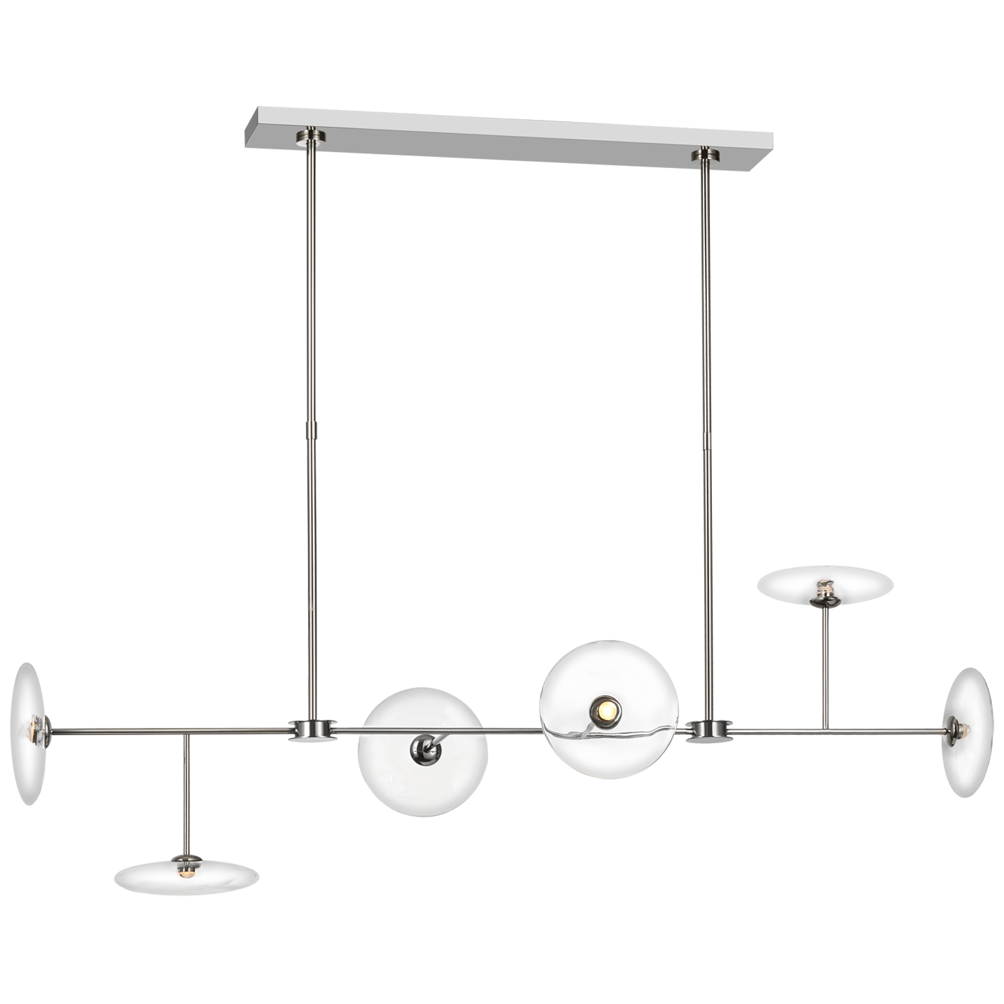 Calvino Linear Chandelier Polished Nickel