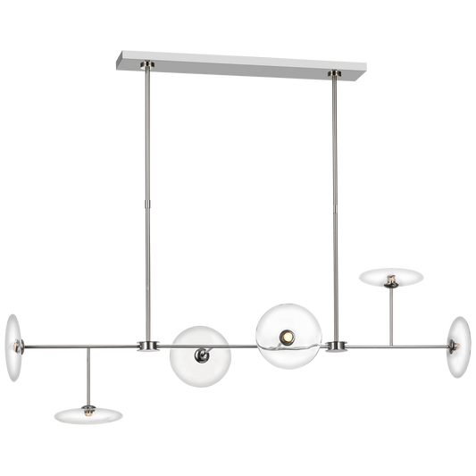 Calvino Linear Chandelier Polished Nickel