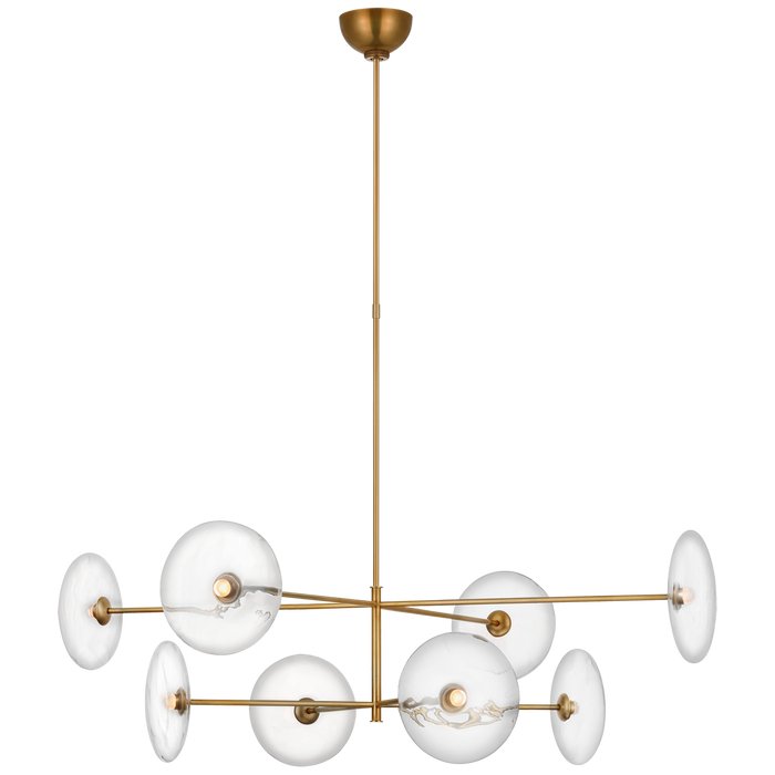 Calvino Radial Chandelier Hand-Rubbed Antique Brass