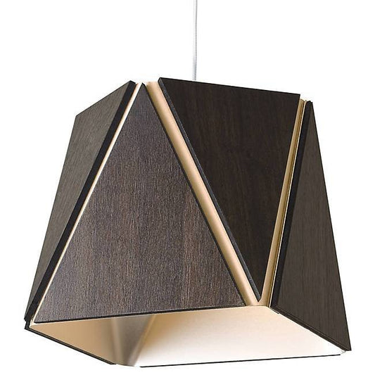 Calx Large Pendant - Dark Stain Walnut/Rose Gold Finish