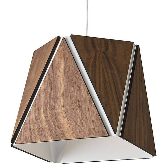 Calx Large Pendant - Oiled Walnut/Brushed Aluminum Finish