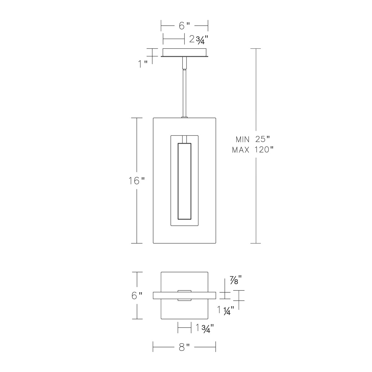 Cambia LED Mini Pendant - Diagram