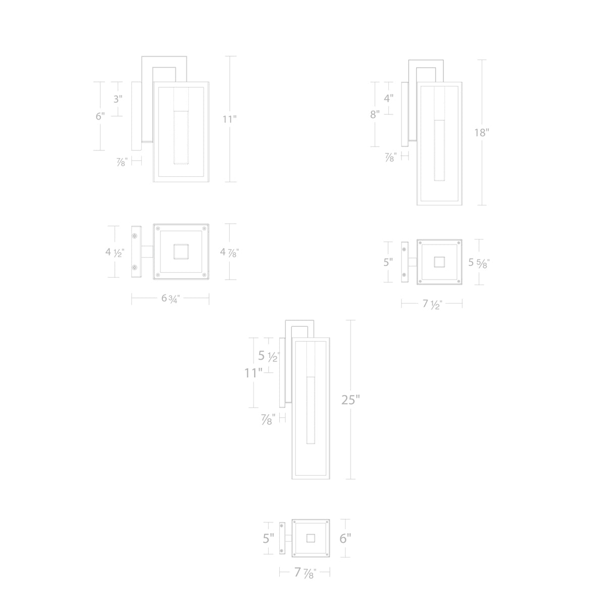 Cambridge LED Outdoor Wall Sconce - Diagram