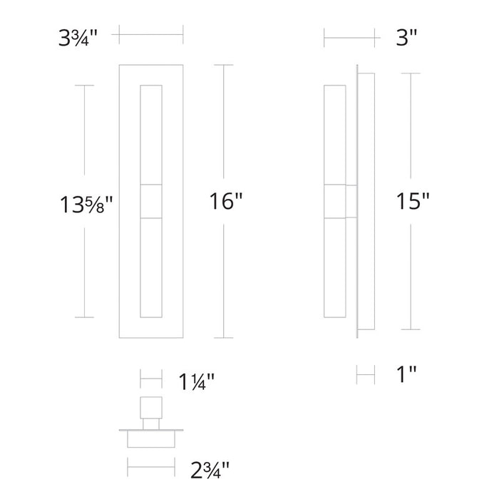 Camelot LED Wall Sconce - Diagram