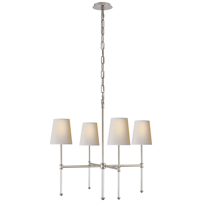 Camille Small Chandelier - Polished Nickel