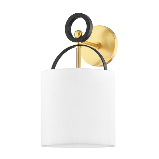 Campbell Hall Wall Sconce - Aged Brass/Black Brass Finish
