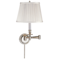 Load image into Gallery viewer, Candlestick Swing Arm - Polished Nickel/Silk Shade
