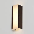 Load image into Gallery viewer, Capio Short LED Wall Sconce - Dark Stained Walnut Finish
