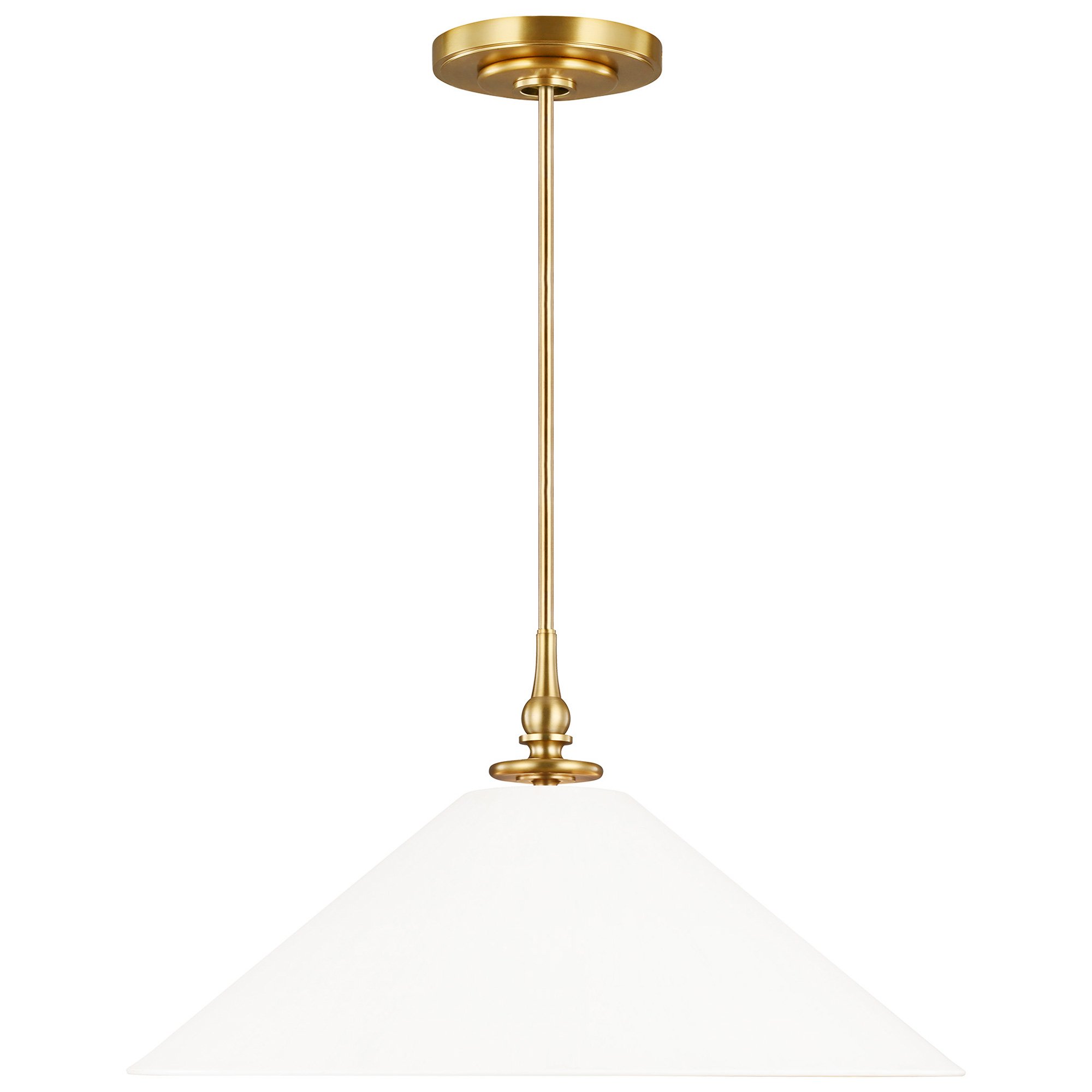 Capri Cone Pendant - Burnished Brass Finish