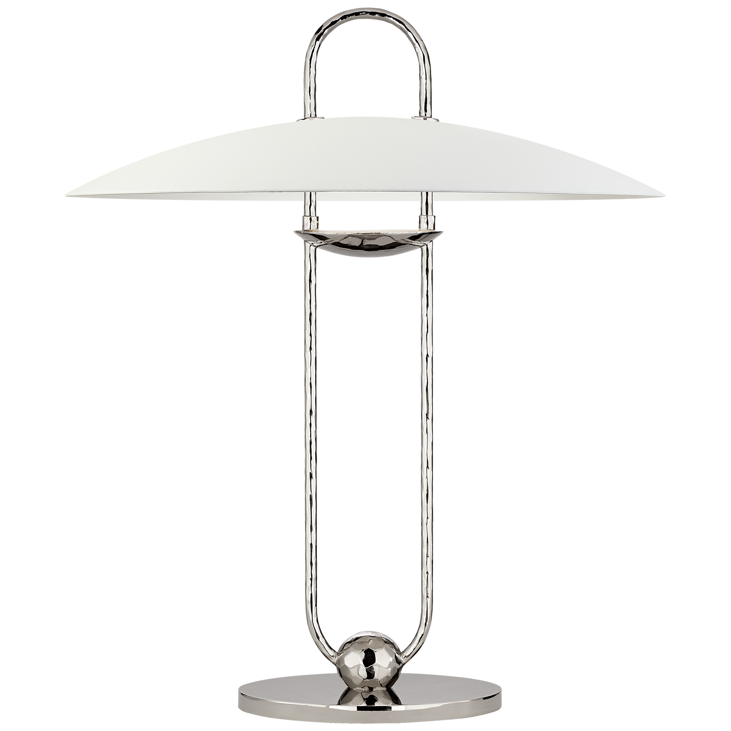 Cara Sculpted Table Lamp - Polished Nickel Finish