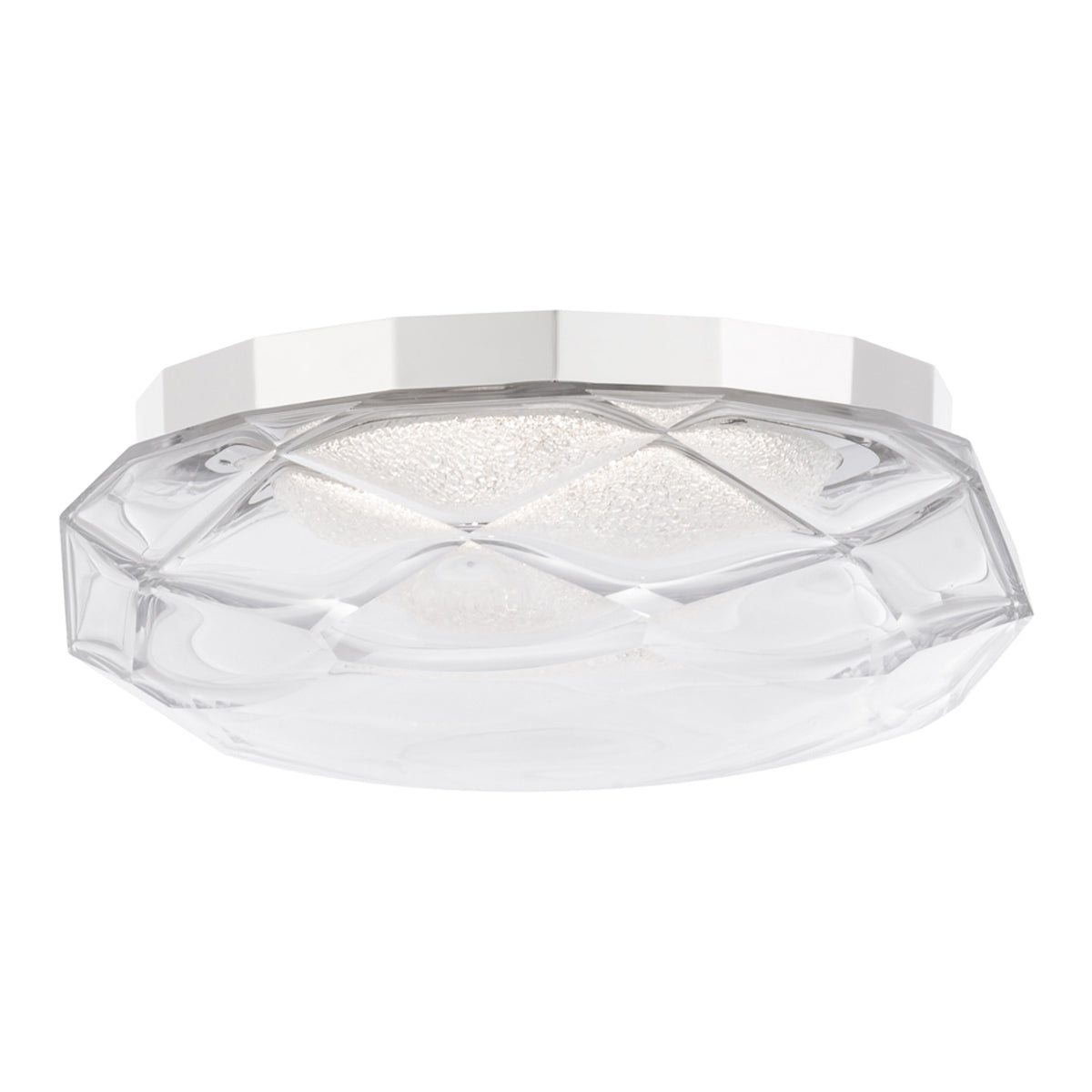 Carat LED Flush Mount - Polished Nickel Finish