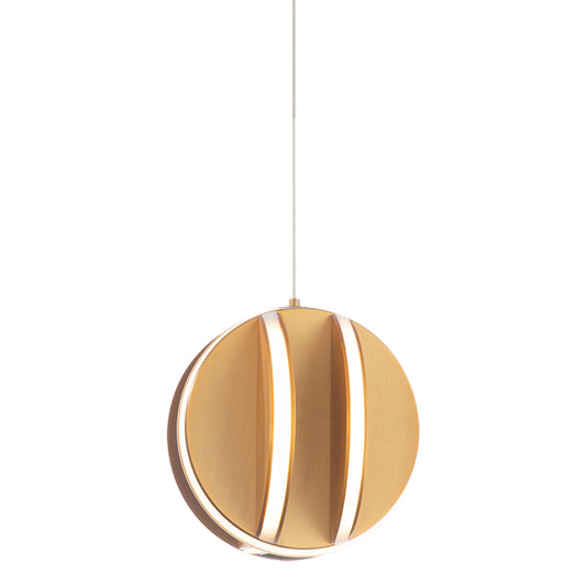 Carillion Mini Pendant - Aged Brass Finish