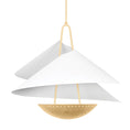 Load image into Gallery viewer, Carini Pendant - Gesso White Vintage Gold Leaf
