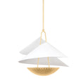 Load image into Gallery viewer, Carini Pendant - Gesso White Vintage Gold Leaf
