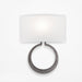 Carlyle Circlet Linen Wall Sconce - Satin Nickel Finish