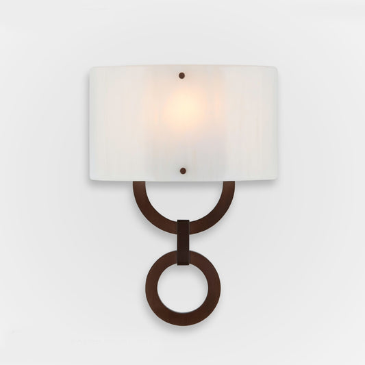 Carlyle Round Link Glass Wall Sconce