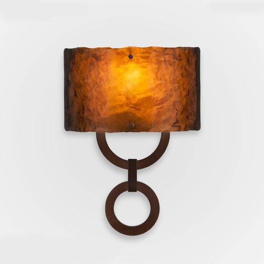 Carlyle Round Link Glass Wall Sconce