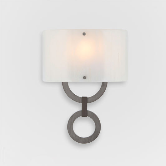 Carlyle Round Link Glass Wall Sconce