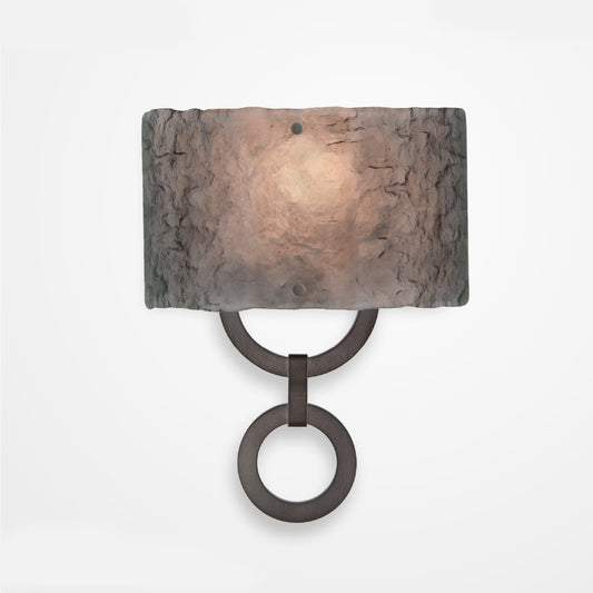 Carlyle Round Link Glass Wall Sconce